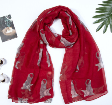 Pañuelo Parisino con Estampado de Gato Persa - Image 7
