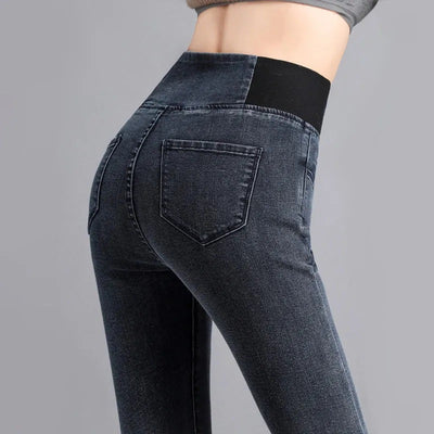 Jeans Skinny de Cintura Alta con Forro Polar Cálido y Cintura Elástica - Image 3