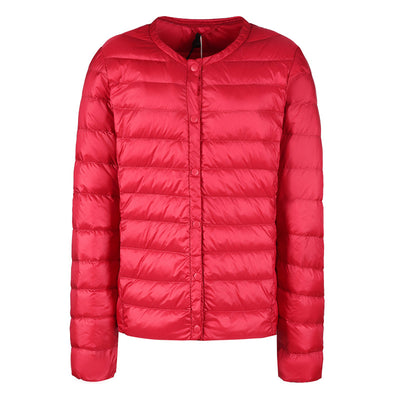 Chaqueta Acolchada Ligera Sin Cuello para Mujer - Abrigo Corto Versátil - Image 7