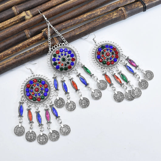 Conjunto Bohemio Vintage: Collar, Aretes y Tiara - Image 14