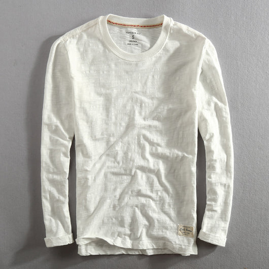 Camiseta de Cuello Redondo en Algodón Slub - Image 5