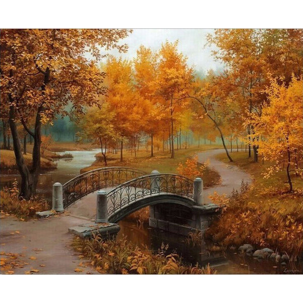 Pintura por Números - Puente en Otoño