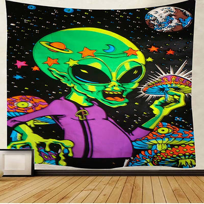 Tapiz Decorativo con Estampado Alien - Tela de Fondo para Pared - Image 32