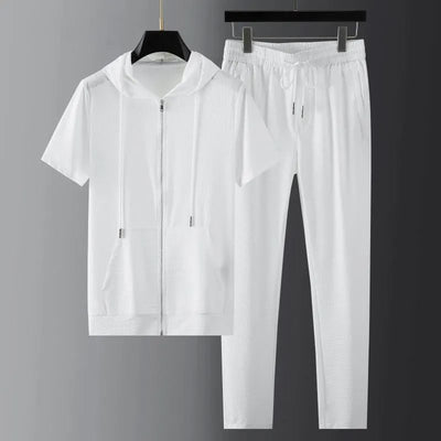 Conjunto de Dos Piezas: Camisa y Pantalón Corto Ligero para Hombre - Image 5