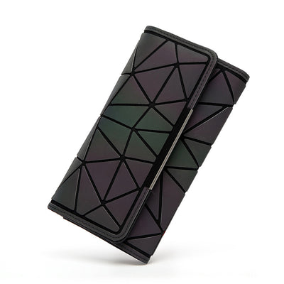 Cartera Larga para Mujer con Diseño Geométrico y Cierre Luminoso - Image 9