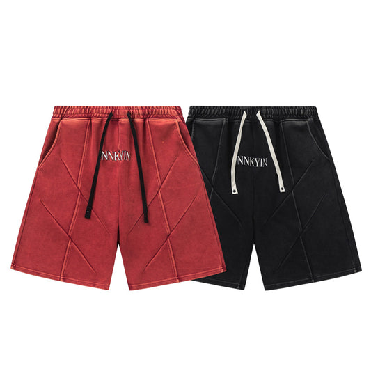 Shorts Sueltos con Bordado y Cordón Ajustable