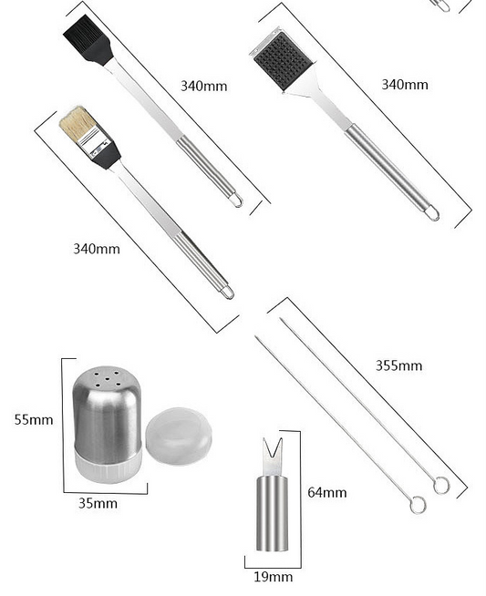 Set de 10 Herramientas Premium para Asador y Parrilla - Image 2