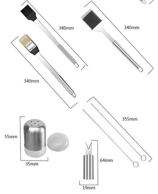 Set de 10 Herramientas Premium para Asador y Parrilla - Image 2