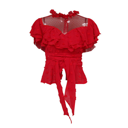 Blusa con Volantes de Encaje Elegante - Image 17