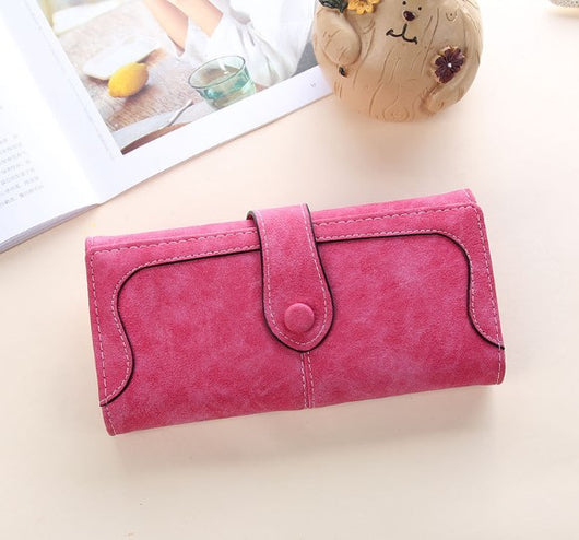 Billetera Larga para Mujer con Costura Retro y Acabado Desgastado - Image 6