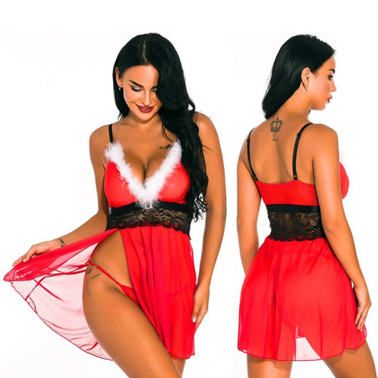 Vestido de Noche Sling Navideño Elegante