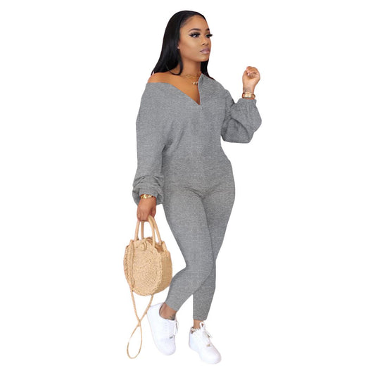 Jumpsuit Casual Holgado para Mujer con Hombros Caídos - Image 9