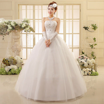 Vestido de Novia Estilo Coreano con Escote Tubo