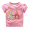 Playera Infantil de Algodón con Cuello Redondo para Niñas