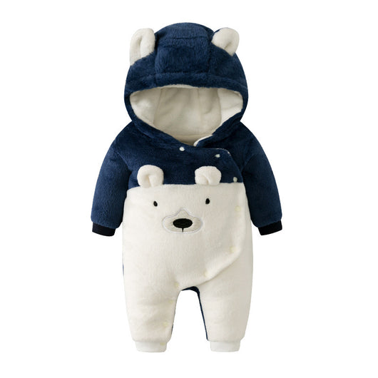 Pijama Enterizo de Cachemira para Bebé - Diseño Cartoon Abrigo Invierno