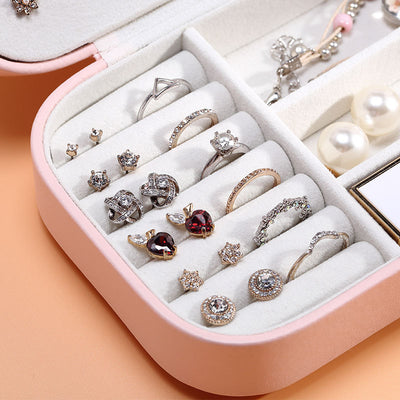 Organizador de Joyas de Dos Niveles Estilo Coreano para Aretes y Anillos - Image 5