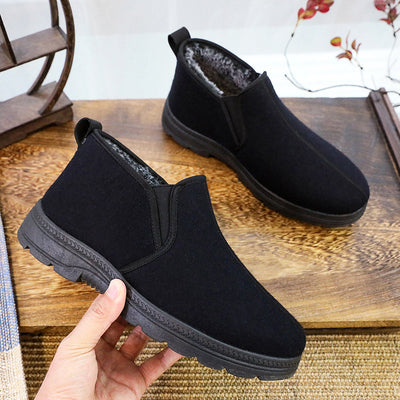 Zapatos Cálidos Estilo Pekín con Forro de Conejo y Caña Alta