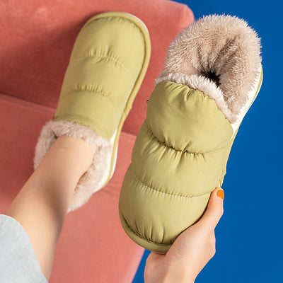 Zapatillas Cálidas de Algodón Grueso Antideslizantes para Mujer con Forro de Terciopelo - Image 19