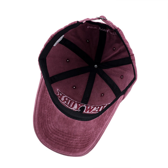 Gorra de Algodón Lavado con Textura 3D
