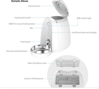 Comedero Automático Inteligente WiFi 2L para Perros y Gatos - Image 3