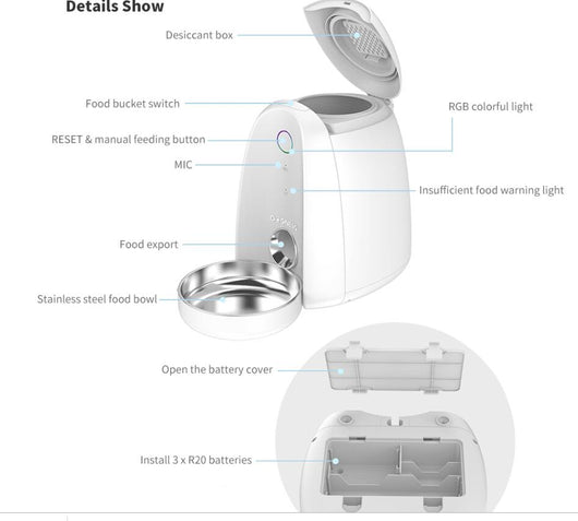 Comedero Automático Inteligente WiFi 2L para Perros y Gatos - Image 3