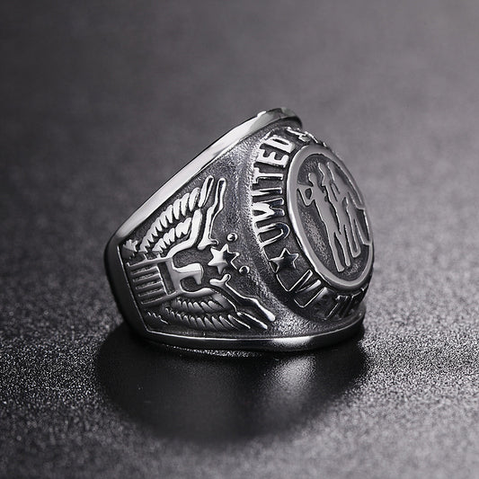 Anillo de Acero Titanio Personalizado para Hombre