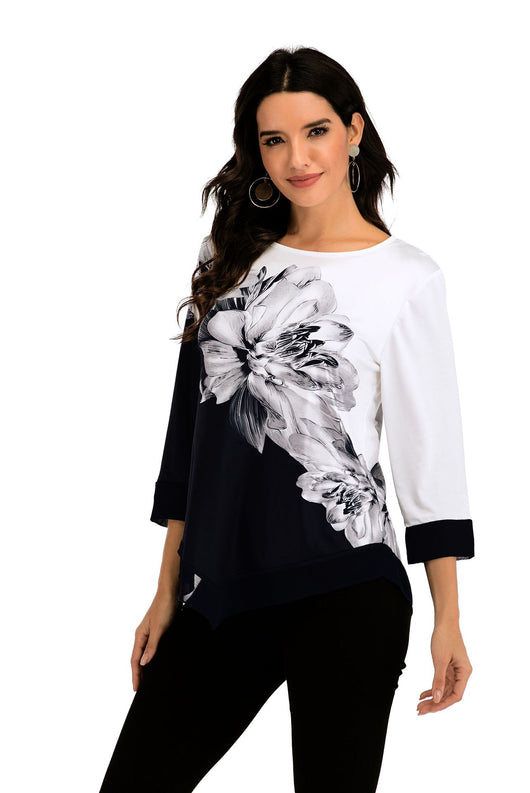 Blusa con Dobladillo Asimétrico Holgada - Image 3