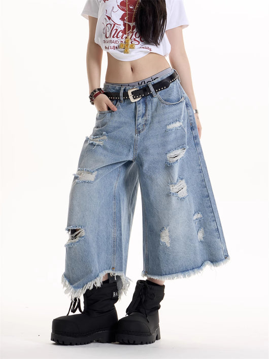 Jeans Rotos Estilo Retro Americano para Chicas - Image 5