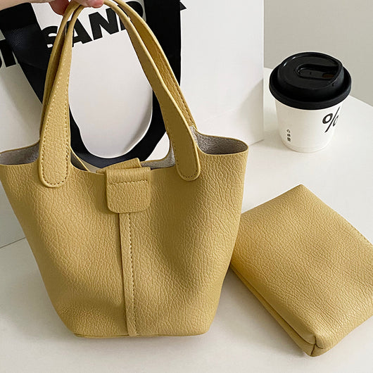 Bolso de Cuero Suave con Patrón Lychee - Diseño Minimalista y Casual - Image 15