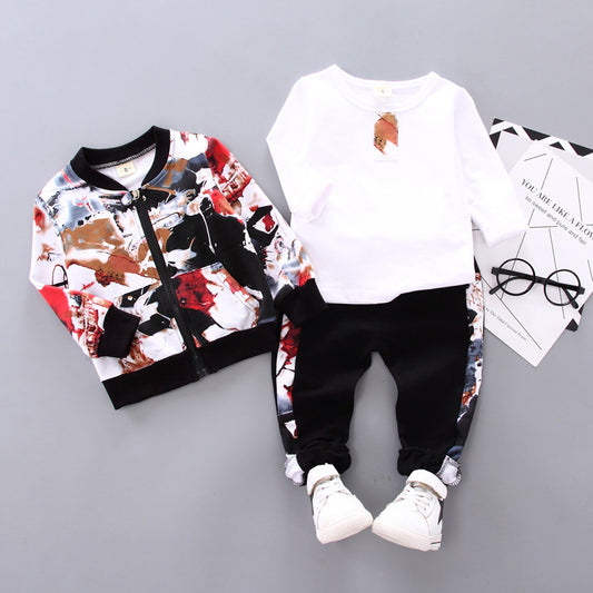 Conjunto de 3 Piezas Elegante para Niño - Ropa Otoño e Invierno
