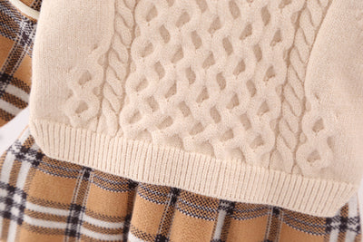 Vestido Suéter Coreano Cuello Redondo Tejido Grueso - Image 13