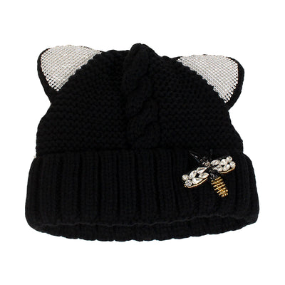 Gorro de Punto con Orejas de Gato y Brillantes - Image 6