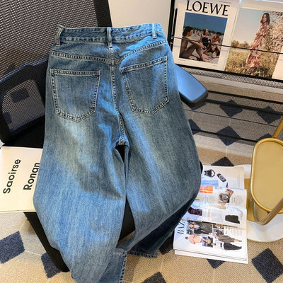 Pantalones Vaqueros Cintura Alta Ancha Rectos Efecto Limpiador - Image 12