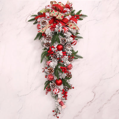 Guirnalda Colgante Invertida de Ratán para Puerta - Decoración Navideña - Image 12