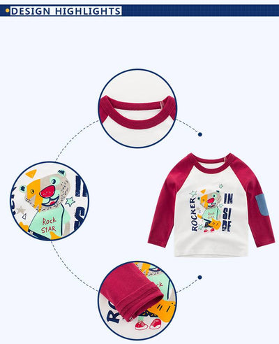 Camiseta Manga Larga Otoño para Niños - Venta al Por Mayor - Image 3