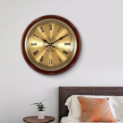 Reloj de Pared Elegante en Madera Maciza - Diseño Moderno Cuarzo