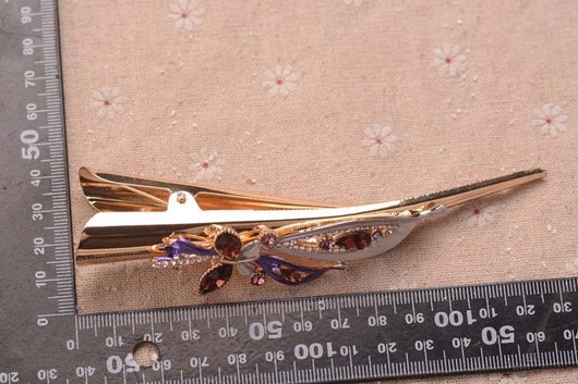 Pasador de Cabello Cristal Dorado Pintado - Image 11