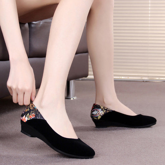 Zapatos de Trabajo Cómodos con Cuña Baja para Mamá
