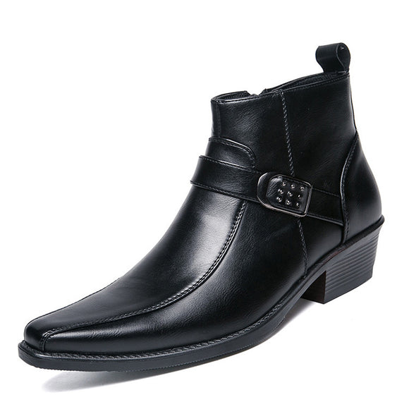 Zapatos de Cuero Puntiagudos para Hombre