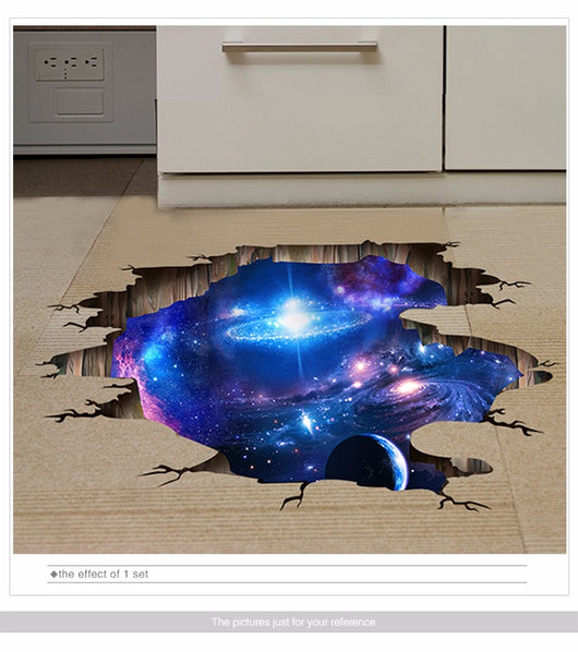Adhesivos Murales 3D del Espacio: Planetas y Galaxia Cósmica - Image 4