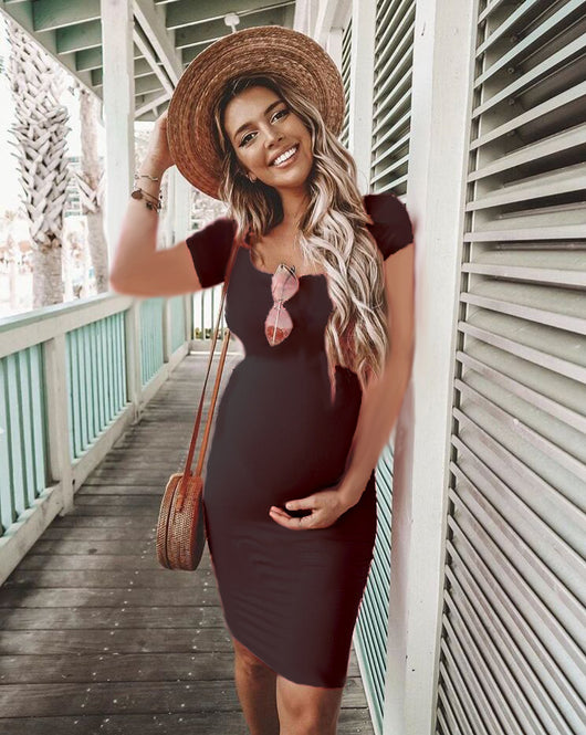 Vestido Premamá de Manga Corta - Image 2
