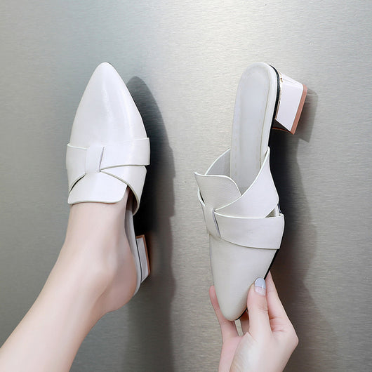 Sandalias Baotou de Cuero Genuino con Suela Suave para Mujer - Image 5
