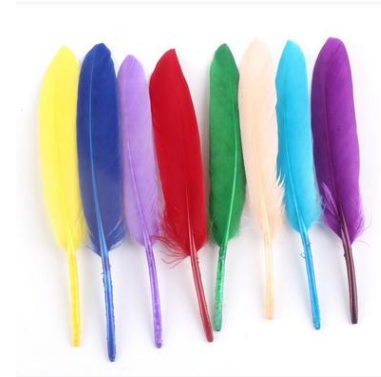 Navaja de Plumas de Ganso Colorida para Cortes de Cabello DIY