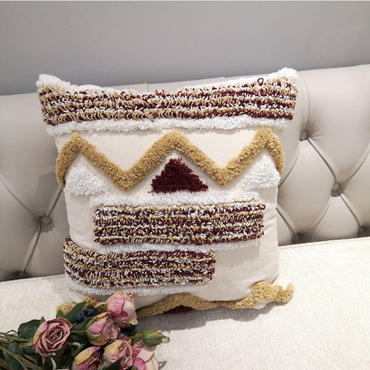 Funda de Cojín Marroquí Artesanal Geométrica 45x45cm - Lujo en Lino para Sofá y Cama - Image 15