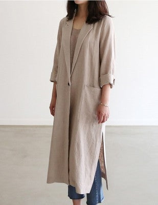 Traje Largo de Algodón y Lino para Mujer - Image 6