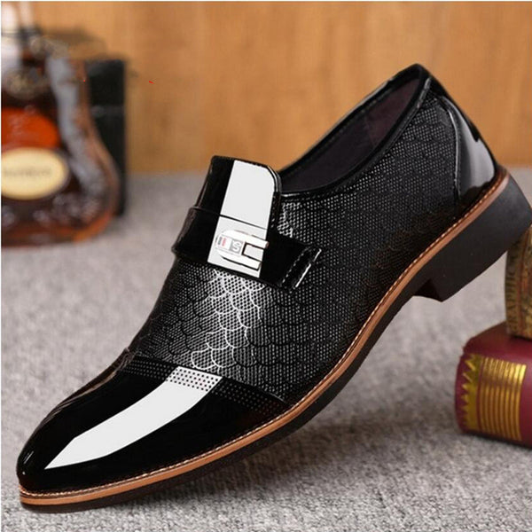 Zapatos de Cuero Grabado para Hombre