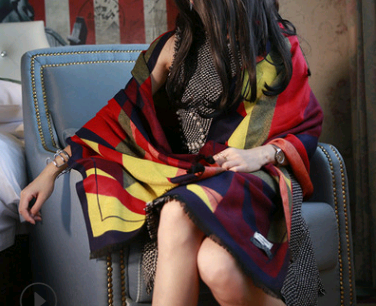 Bufanda Chal Reversible Doble Cara Invierno - Lana Cachemira Premium Extragrande - Image 5