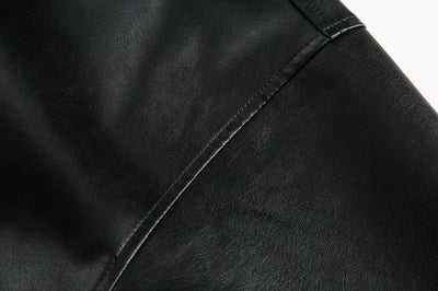 Chaqueta de Cuero Retro Americana con Capucha para Hombre - Image 9