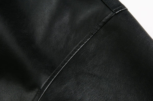 Chaqueta de Cuero Retro Americana con Capucha para Hombre - Image 9