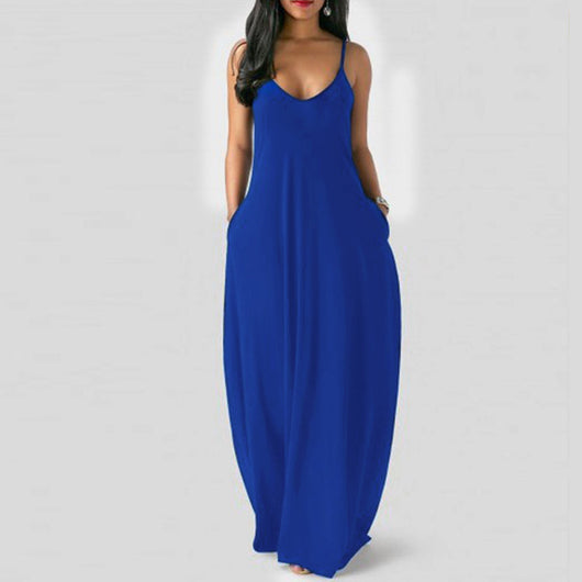 Vestido Talla Grande con Escote Profundo y Tirantes Ajustables - Image 11